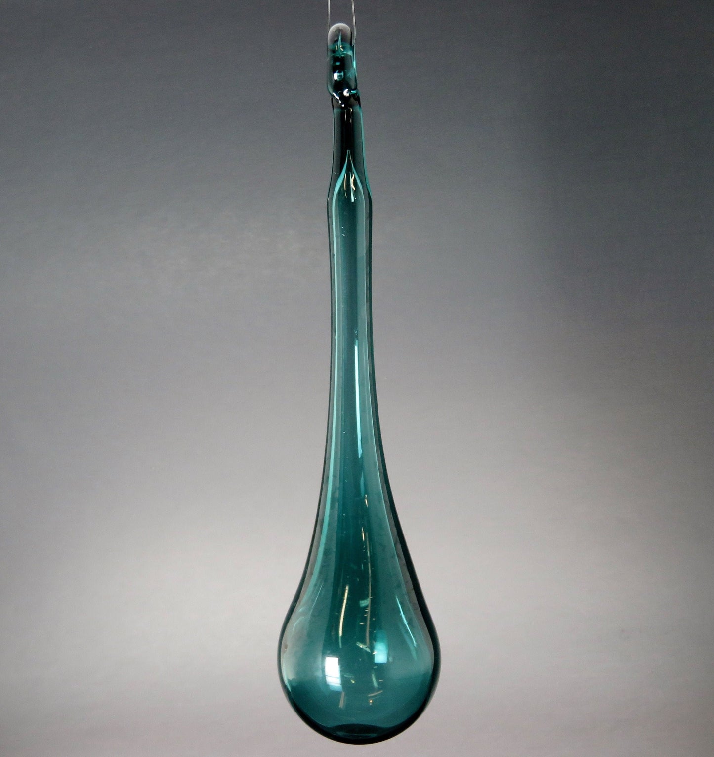 Hand Blown Glass Teal Ornament Collection