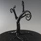 Black Spiral Halloween Tree, Hand Blown Glass Nightmare Tree, Gothic Fairy Garden Decor, Nightmare Christmas Display