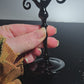 Miniature Black Candelabra for birthday Candles, #0857