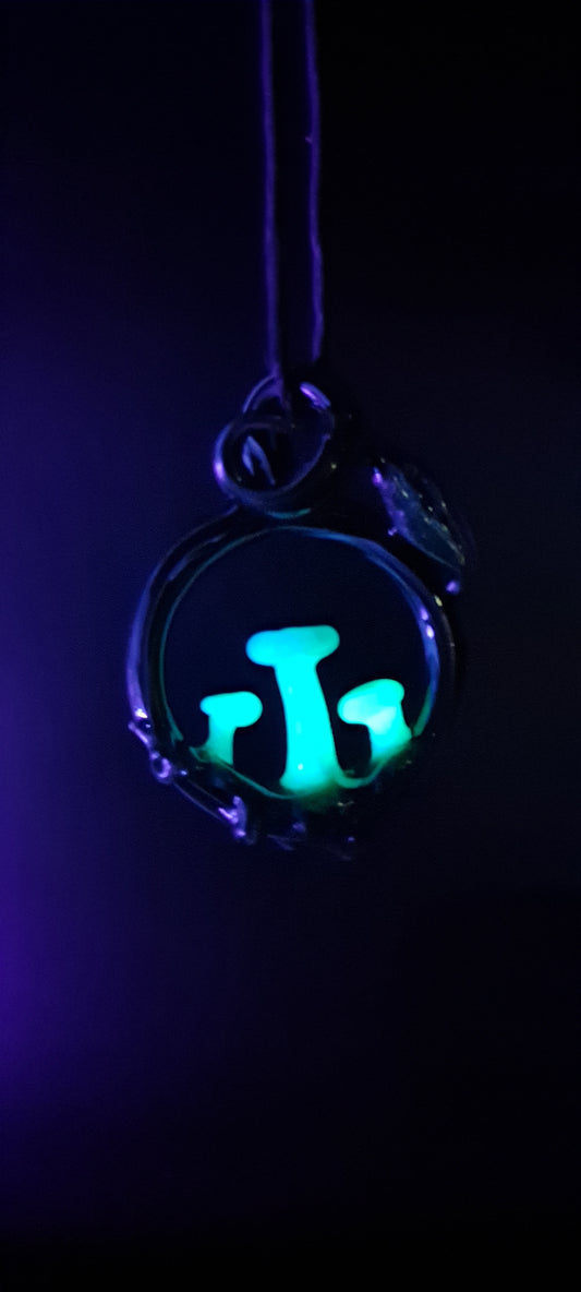 Glowing Mushroom Fairy Ring Pendant Collection, Ready to Ship