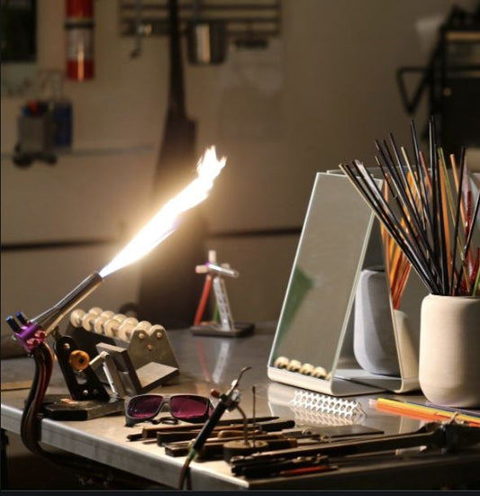 Flameworking Glass Class, Private Glass lessons, $100 Per Hour