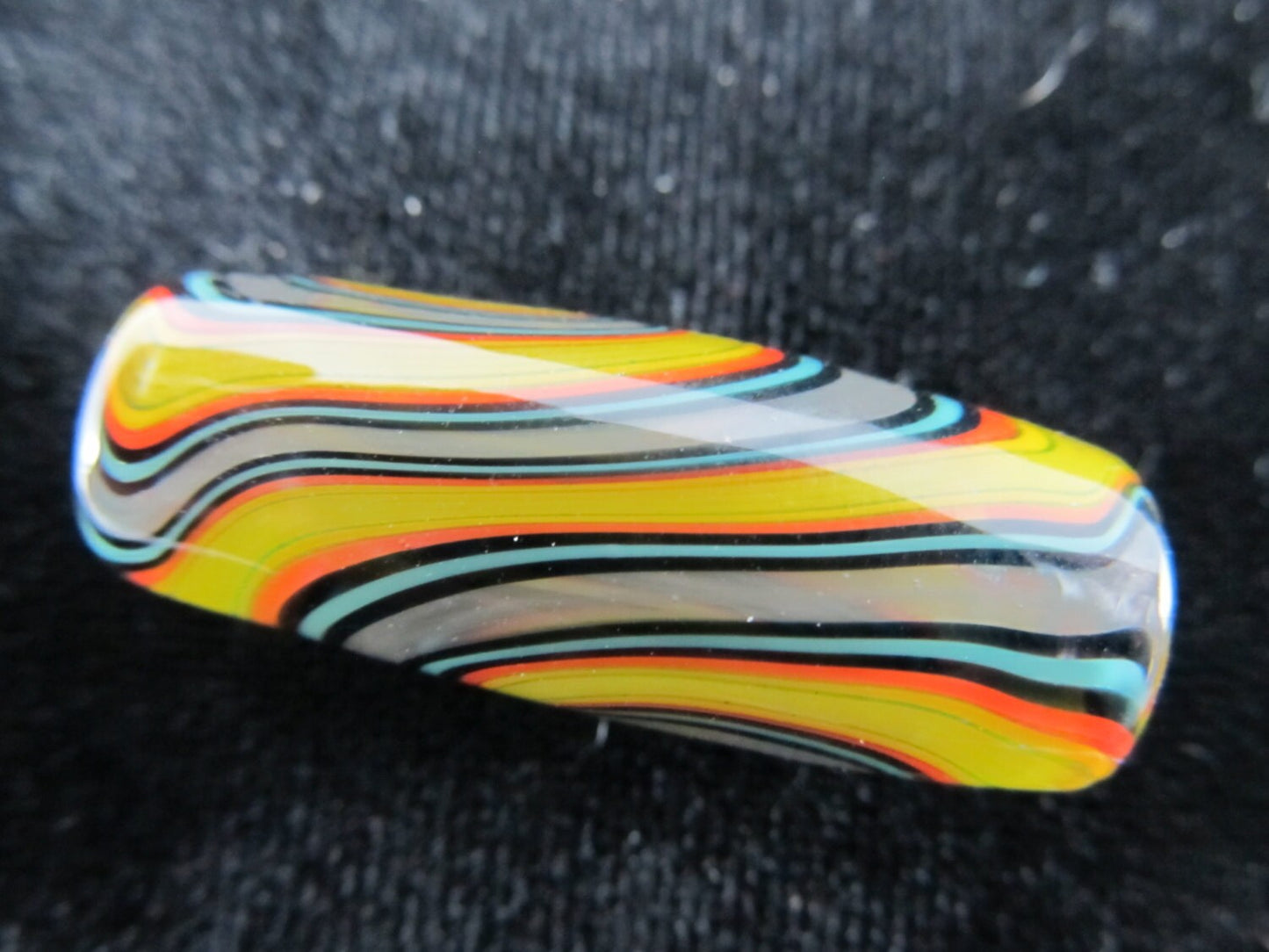 Bananarama Glass Dread Bead / CUSTOM Style and sizes Options / 4-16mm Bead Holes / Spiral - Wig wag - Twist / Made To Order