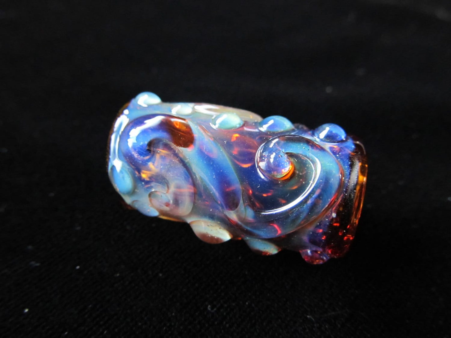 Fancy Silver Fume Glass Dread Bead All Colors, CUSTOM Bead Hole Sizes 4-16mm