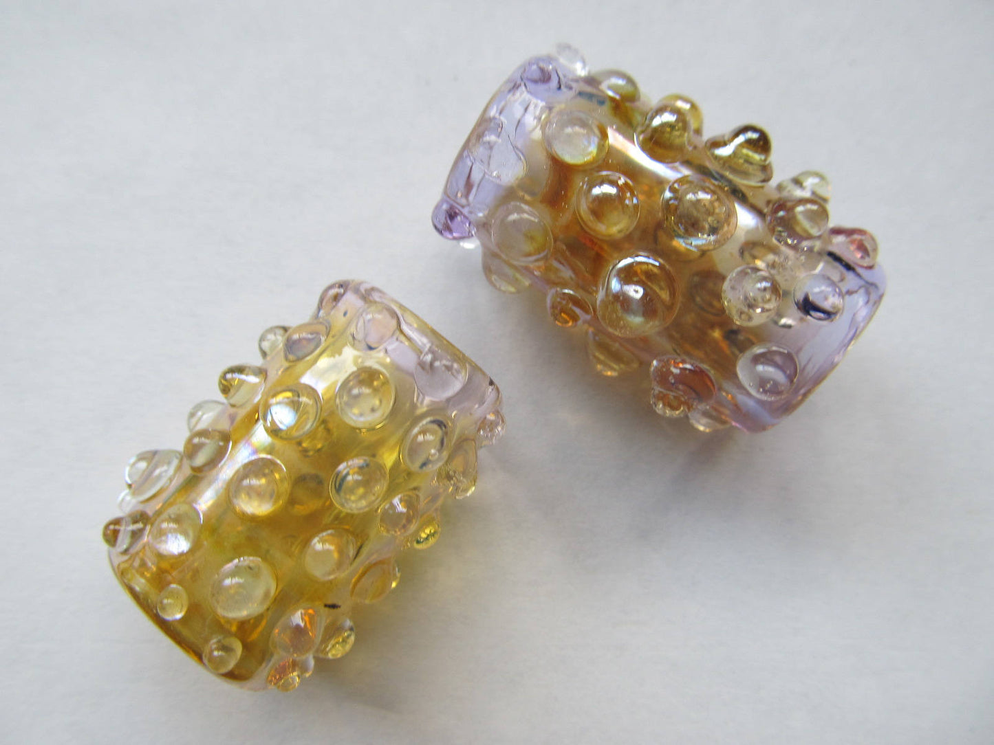 Dots All Colors Glass Dread Bead, CUSTOM Bead Hole Sizes 4-16mm