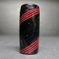 Black and Red Glass Dread Bead / CUSTOM Style and sizes Options / 4-16mm Bead Holes / Spiral - Wig wag - Twist / Made To Order