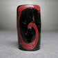 Black and Red Glass Dread Bead / CUSTOM Style and sizes Options / 4-16mm Bead Holes / Spiral - Wig wag - Twist / Made To Order