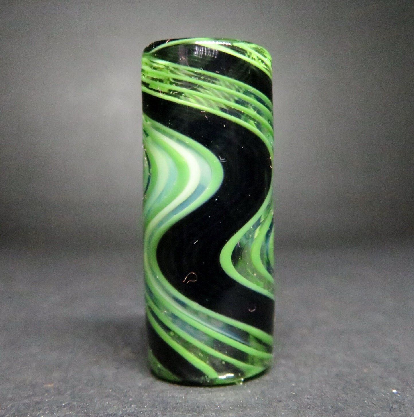Leafy Green Glass Dread Bead, CUSTOM Style and sizes Options