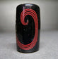 Black and Red Glass Dread Bead / CUSTOM Style and sizes Options / 4-16mm Bead Holes / Spiral - Wig wag - Twist / Made To Order