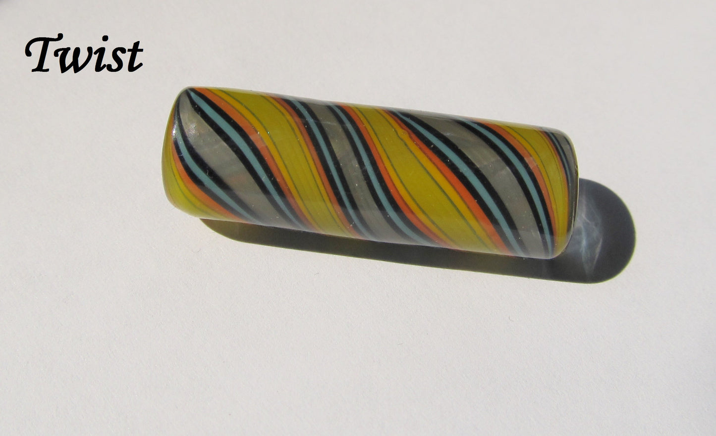 Bananarama Glass Dread Bead / CUSTOM Style and sizes Options / 4-16mm Bead Holes / Spiral - Wig wag - Twist / Made To Order