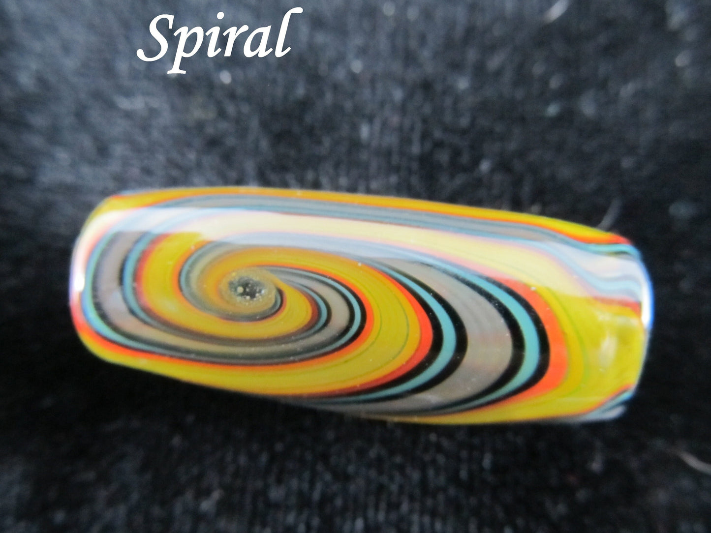 Bananarama Glass Dread Bead / CUSTOM Style and sizes Options / 4-16mm Bead Holes / Spiral - Wig wag - Twist / Made To Order
