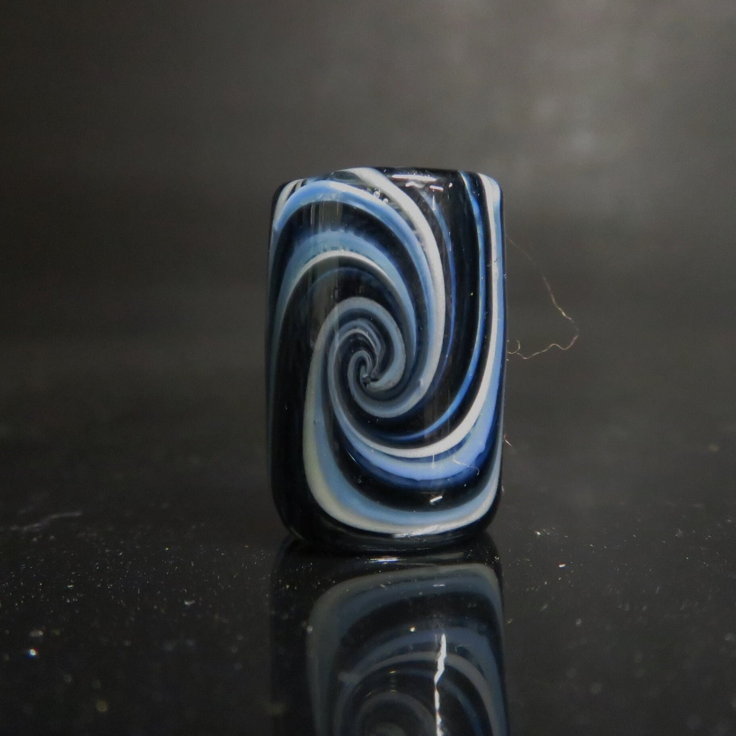 Blackberry Glass Dread Bead / CUSTOM Style and sizes Options / 4-16mm Bead Holes / Spiral - Wig wag - Twist / Made To Order