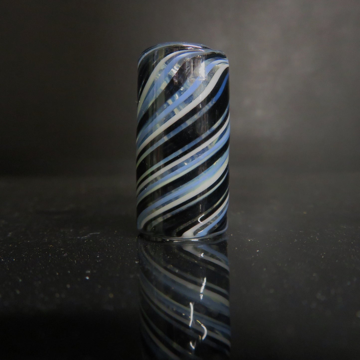 Blackberry Glass Dread Bead / CUSTOM Style and sizes Options / 4-16mm Bead Holes / Spiral - Wig wag - Twist / Made To Order