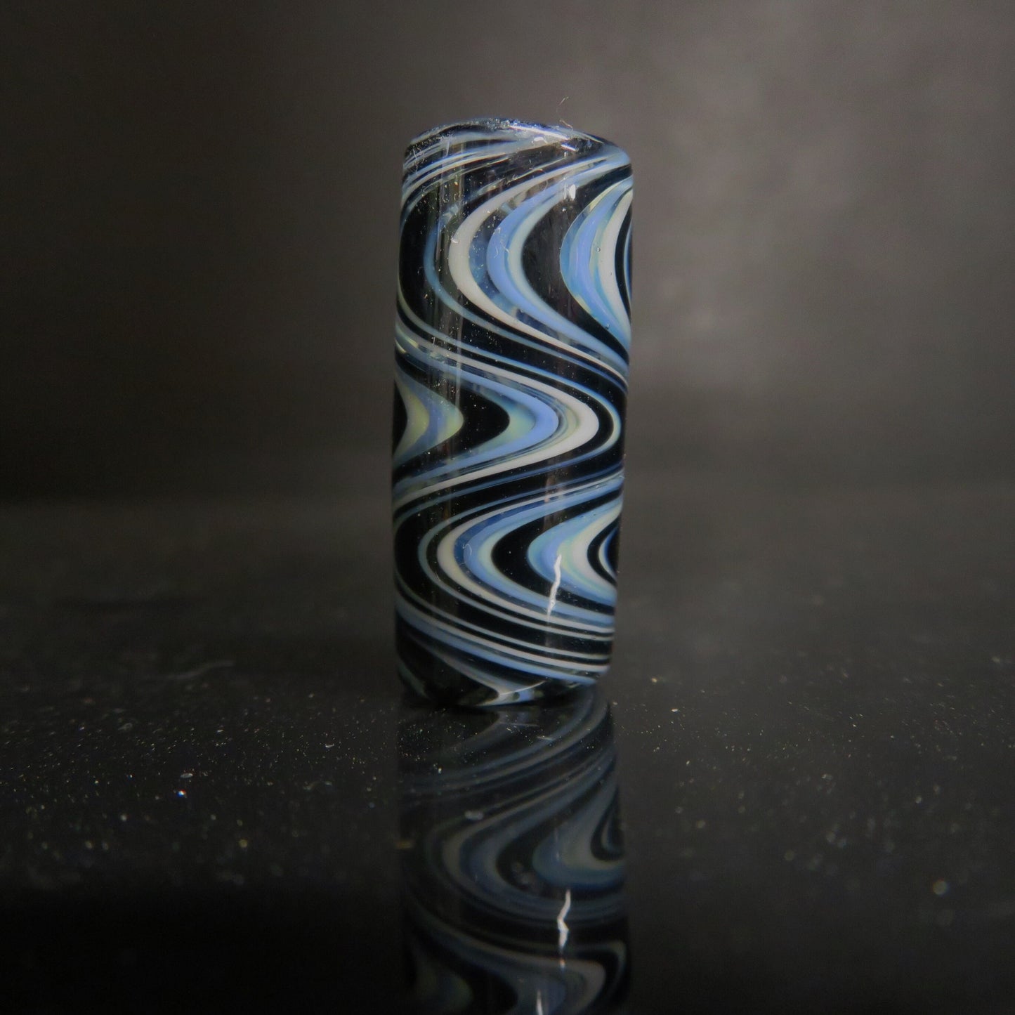 Blackberry Glass Dread Bead / CUSTOM Style and sizes Options / 4-16mm Bead Holes / Spiral - Wig wag - Twist / Made To Order