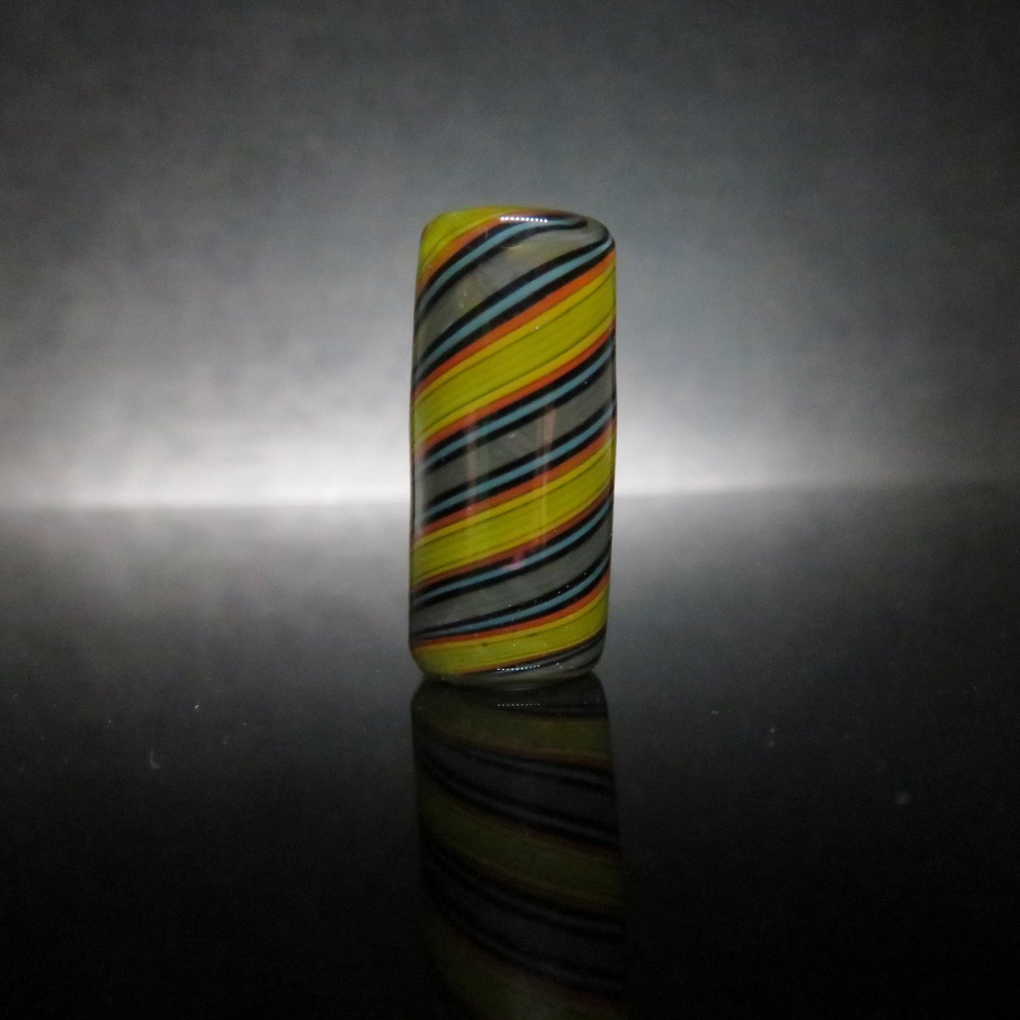 Bananarama Glass Dread Bead / CUSTOM Style and sizes Options / 4-16mm Bead Holes / Spiral - Wig wag - Twist / Made To Order