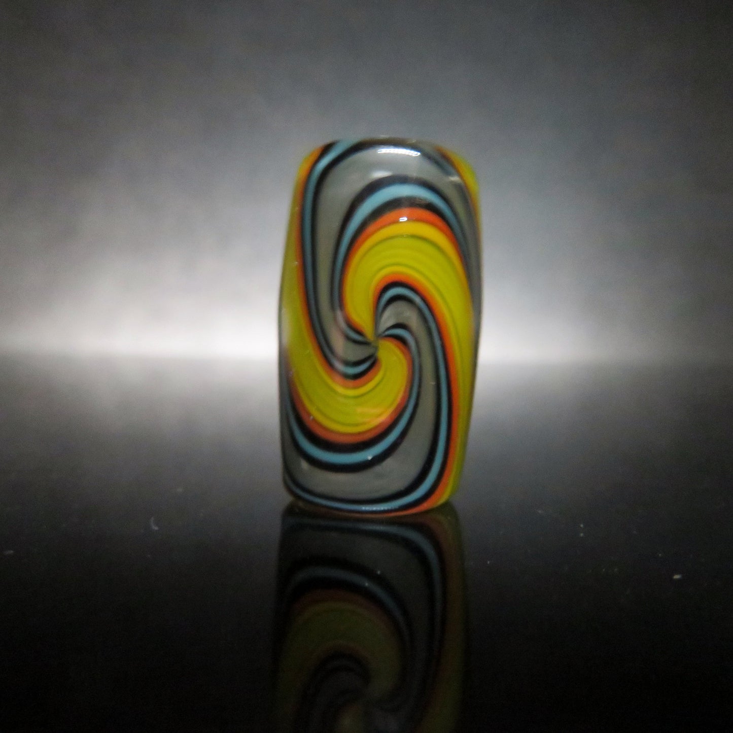 Bananarama Glass Dread Bead / CUSTOM Style and sizes Options / 4-16mm Bead Holes / Spiral - Wig wag - Twist / Made To Order