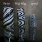 Blackberry Glass Dread Bead / CUSTOM Style and sizes Options / 4-16mm Bead Holes / Spiral - Wig wag - Twist / Made To Order
