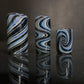 Blackberry Glass Dread Bead / CUSTOM Style and sizes Options / 4-16mm Bead Holes / Spiral - Wig wag - Twist / Made To Order