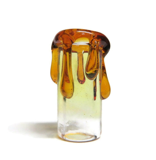Honey Dreadlock Bead with silver fume CUSTOM Bead Hole Sizes 4-16mm