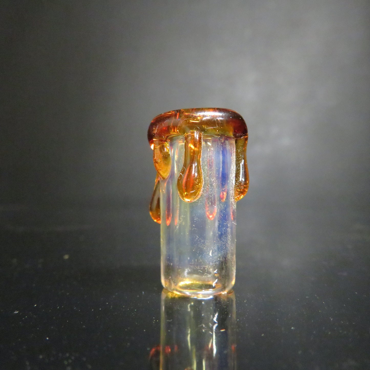 Honey Dreadlock Bead with silver fume CUSTOM Bead Hole Sizes 4-16mm