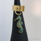 Brass Seahorse Dreadlock Bead - 10 mm bead hole - Copper Dread Bead, Dreadlock Accessories, Hair Jewelry, Loc Beads