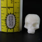 Skull Dreadlock Bead / CUSTOM Bead Hole - Black or White is Paintable! / Dreadlock Accessories, Loc Beads, Dread Bead, Paracord Beads, 4D037