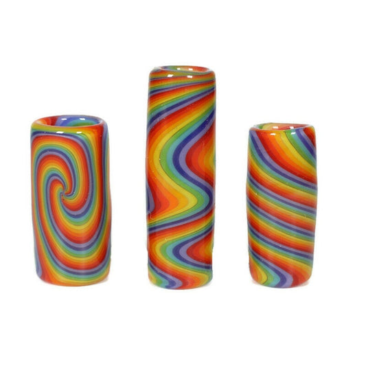 New Rainbow Glass Dread Bead, CUSTOM Style and sizes Options