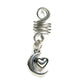 Crescent Moon Dread Bead // 6 to 12mm Bead Hole // Metal Dread Bead, Dreadlock Accessories, Loc Bead Coil, Loc Beads, Dread Cuff, 5B001