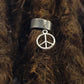 Peace Sign Dread Bead- 6 to 12mm Bead Hole - Metal Dread Bead, Dreadlock Accessories, Loc Bead Coil, Loc Beads, Dread Cuff, 5B001