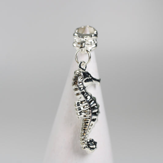 Seahorse Dreadlock Bead - 5 mm bead hole - Dreadlock Accessories, Ocean Themed Dread Beads, Hair Jewelry, Loc Beads, metal dread bead