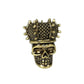 SKull with Crown Dreadlock Bead- 7mm Bead Hole - Metal Dread Bead, Dreadlock Accessories, Loc Beads, Dread Charm, Dreadlock Jewelry, 4E010