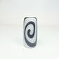 Black & White Stripe Glass Dread Bead / CUSTOM Style and sizes Options / 4-16mm Bead Holes / Spiral - Wig wag - Twist / Made To Order