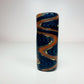 Blue & Orange Glass Dread Bead / CUSTOM Style and sizes Options / 4-16mm Bead Holes / Spiral - Wig wag - Twist / Made To Order