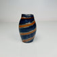 Blue & Orange Glass Dread Bead / CUSTOM Style and sizes Options / 4-16mm Bead Holes / Spiral - Wig wag - Twist / Made To Order