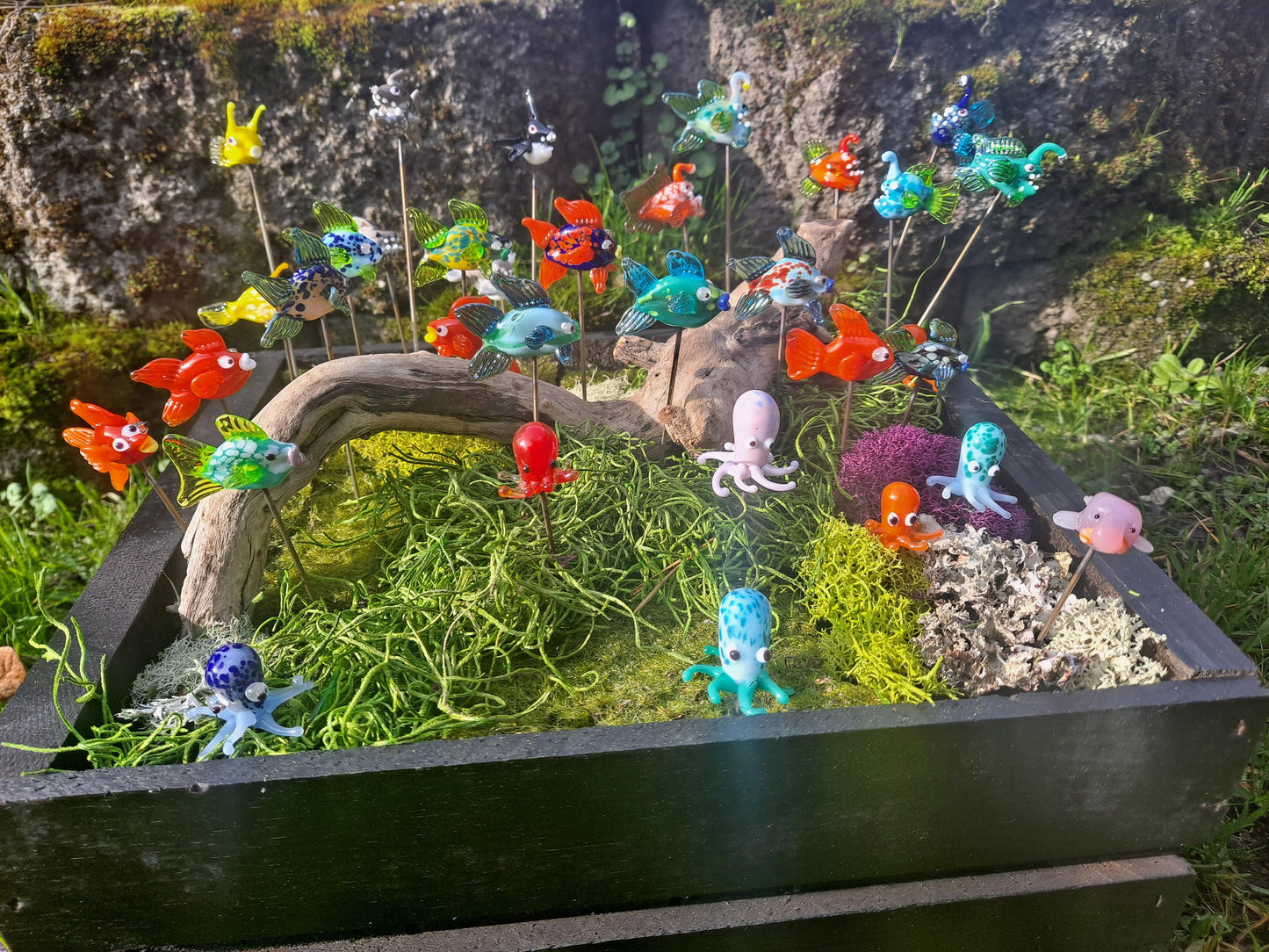 Glass Angler Fish Plant Pals, House plant and Fairy Garden Decor