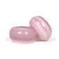 2 Pink Glass Cats Eye Dread Beads -  6mm Bead Hole - DreadLock Beads, Dread Beads and Accessories, Hair Beads, Dread Jewelry, 4D032