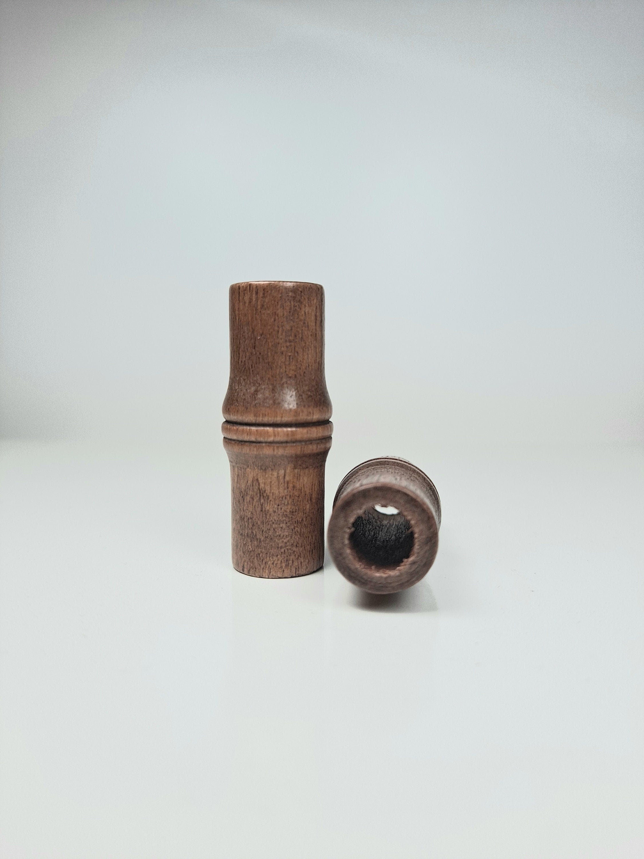 2 pack Brown Wood dread beads - Bamboo shaped - 7mm bead hole - wooden ...