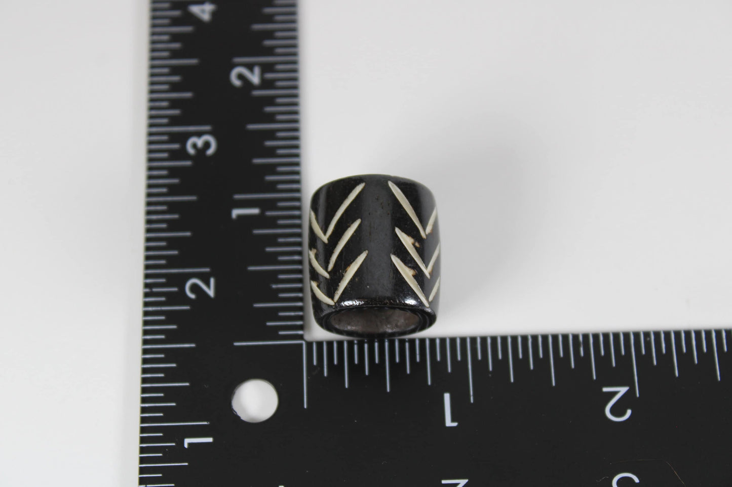 Chevron Bone Dread Bead // 8 - 12mm Bead Holes // Dreadlock Beads, Dread Jewelry, Dread Accessories, Large Hole Beads, Hair Beads