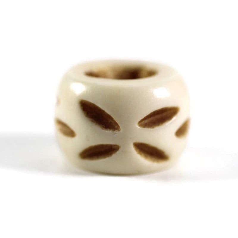 Carved Bone Dread Bead // 8 - 12mm Bead Holes // Dreadlock Beads, Dread Jewelry, Dread Accessories, Large Hole Beads, Hair Beads, B13