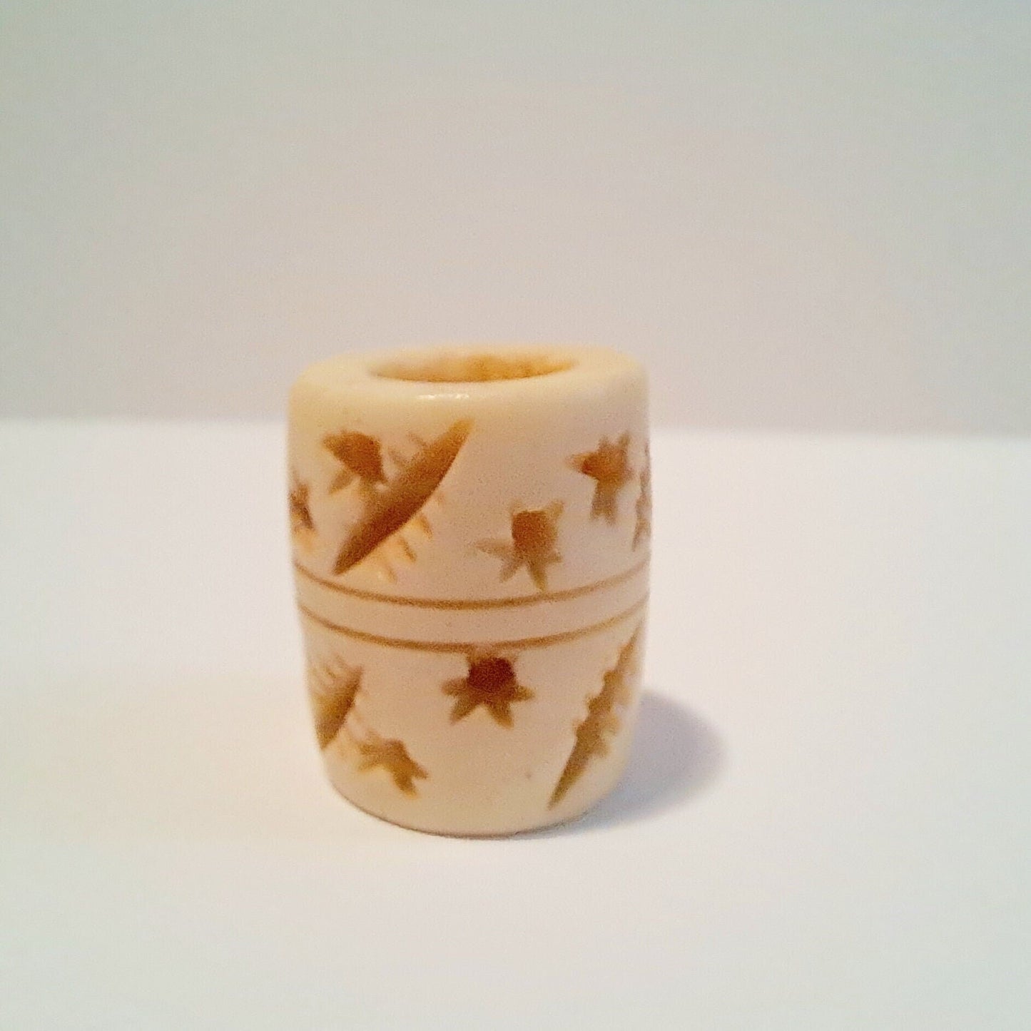 Star & Scars Bone Dread Bead // 6 - 12mm Bead Holes // Dreadlock Beads, Dread Jewelry, Dread Accessories, Large Hole Beads, Hair Beads