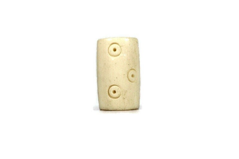 Dot Bone Dread Bead // 6 - 12mm Bead Holes // Dreadlock Beads, Dread Jewelry, Dread Accessories, Loc accessories, loc Jewelry,