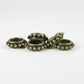 5 Antique Gold Stackable Dreadlock Bead - 7mm bead hole - Large Hole Beads for Jewelry, Flower dread bead, metal dread bead