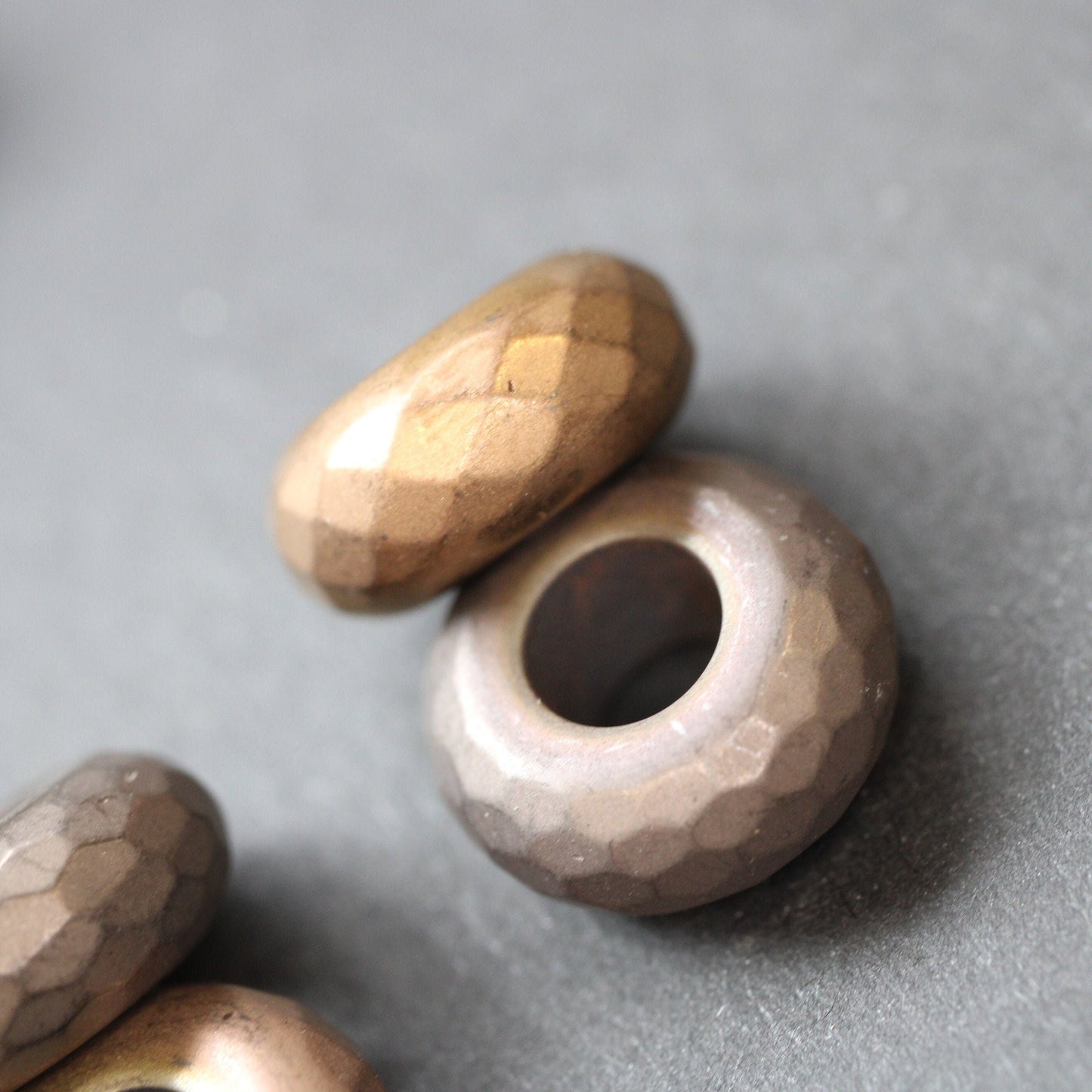 Bronze Acorn Cap Dreadlock Beads // 6mm Beads Hole - Set of 2 // Beads for Dreadlocks, Dread Beads, Hair Jewelry, metal dread bead