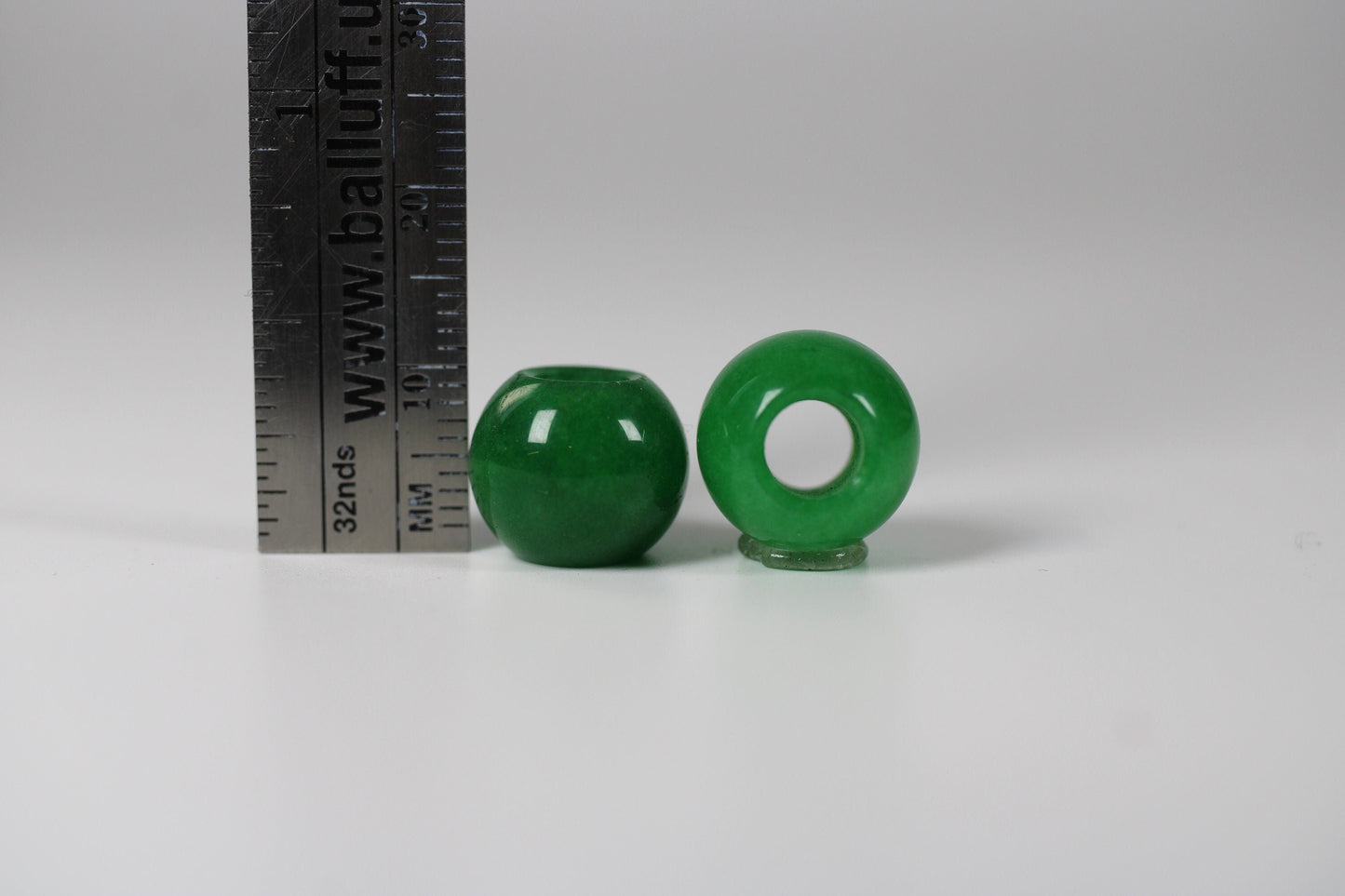 2 Pack Jade Dread Bead from 5mm Bead Hole.  Bone Dreadlock Beads, Dread Jewelry, Natural Dread Beads, Loc Accessories, 6A04