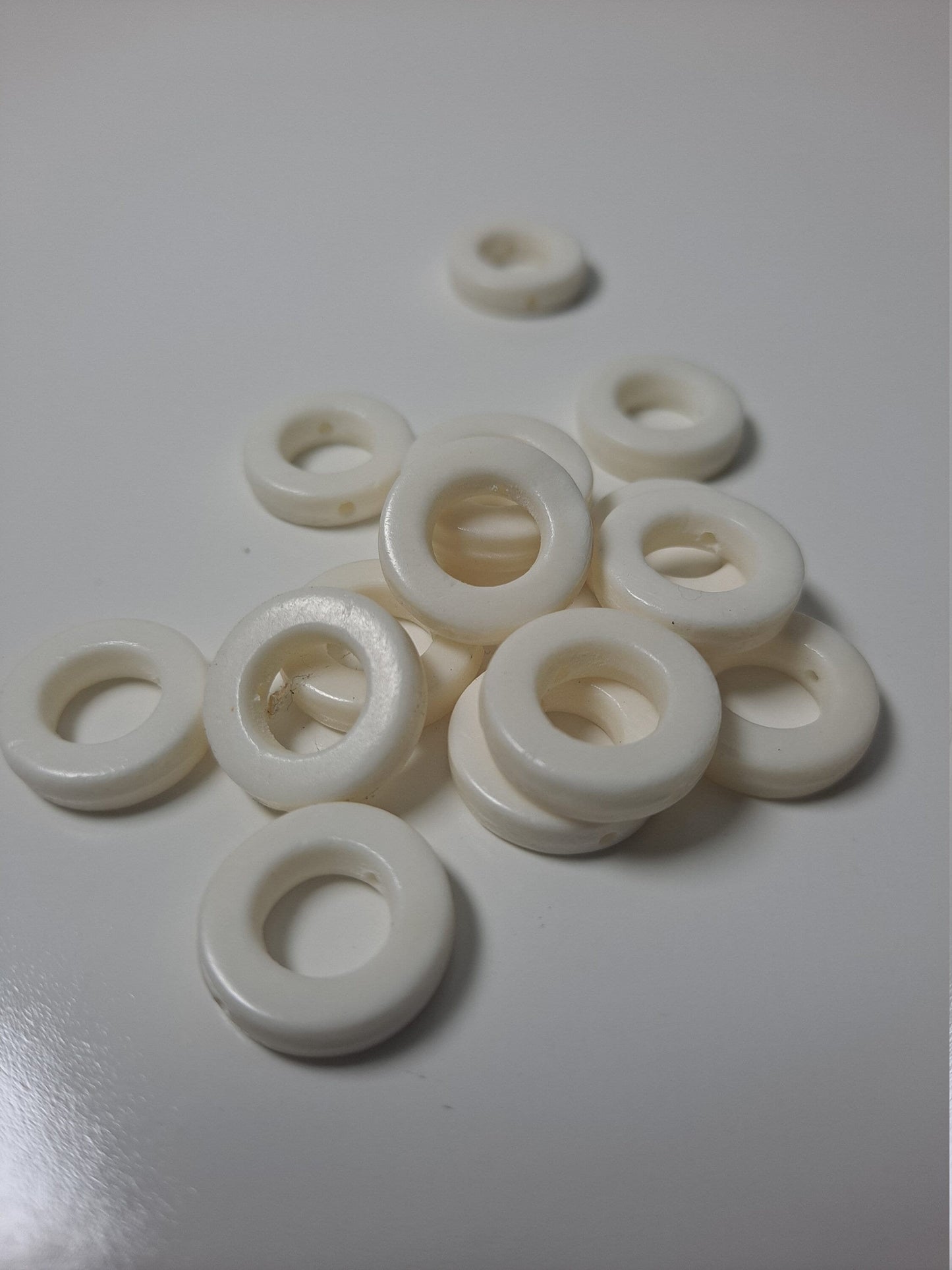 3 Pack White Bone Dread Bead from 7mm Bead Hole.  Bone Dreadlock Beads, Dread Jewelry, Natural Dread Beads, Loc Accessories, B23