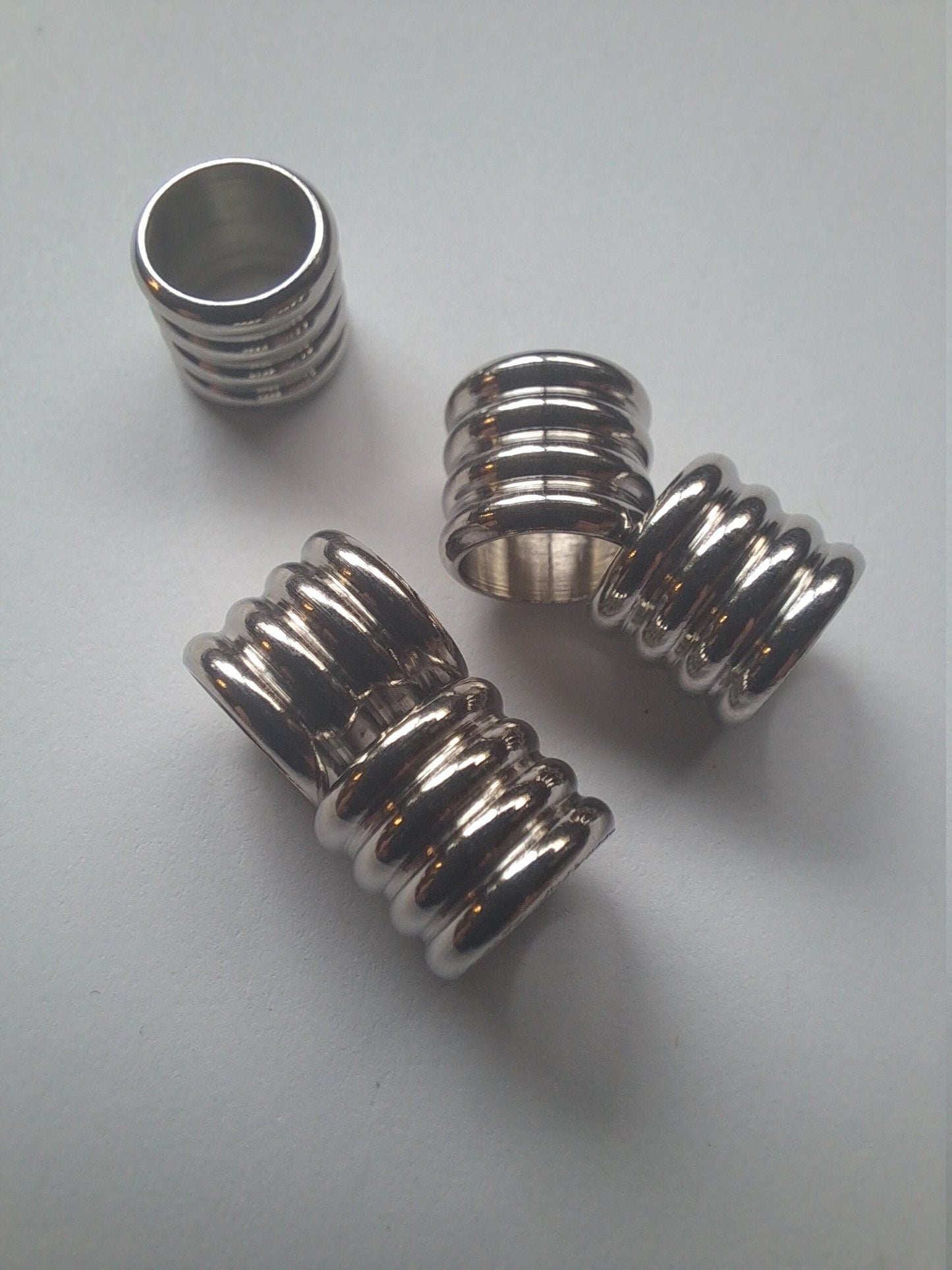 5 stainless steel tube ring loc beads/ 8mm Bead hole / Dreadlock Beads, Metal Dread Bead, Dreadlock Accessories, Loc Bead, Dread Jewelry