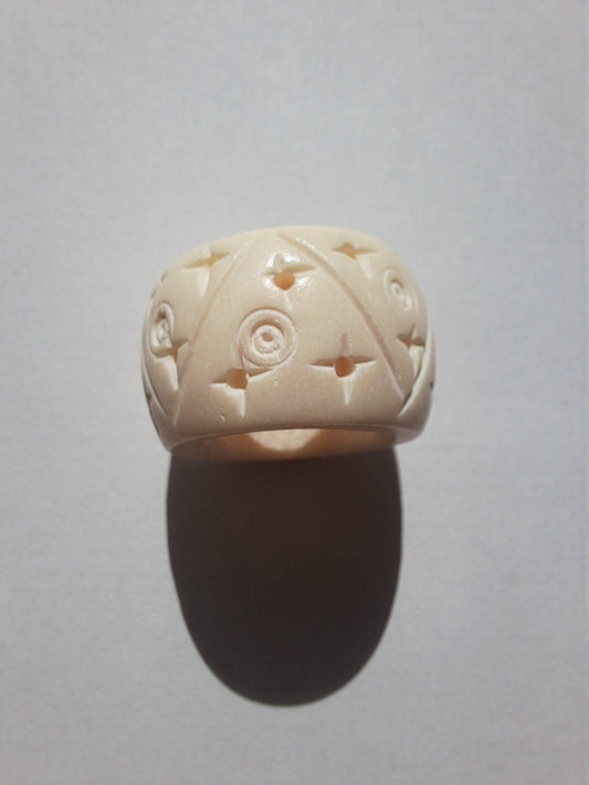 Fairy Garden Bone Dread Bead / 16mm Bead Holes / Natural Beads for Dreadlocks, Bone Hair Beads, Natural Hair Jewelry