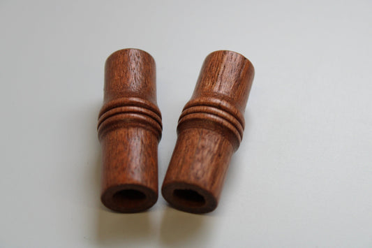 2 pack Maple Colored Wood dread beads - Bamboo shaped - 7mm bead hole -  wooden Dread beads, Wood Dreadlock Beads, W33