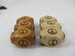 Peace sign wood burned  dread bead  Light or Dark 9 mm bead hole