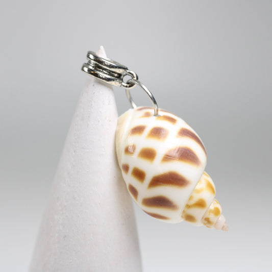 Seashell Dreadlock Bead - 5 mm bead hole - Dreadlock Accessories, Ocean Themed Dread Beads, Loc Beads,   Stone Dread Beads