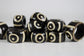 Batik Bulls Eye Bone Dread Bead / 6-12mm Bead Holes / Dreadlock Beads, Dread Jewelry, Dread Accessories, Large Hole Beads, Hair Beads, B18